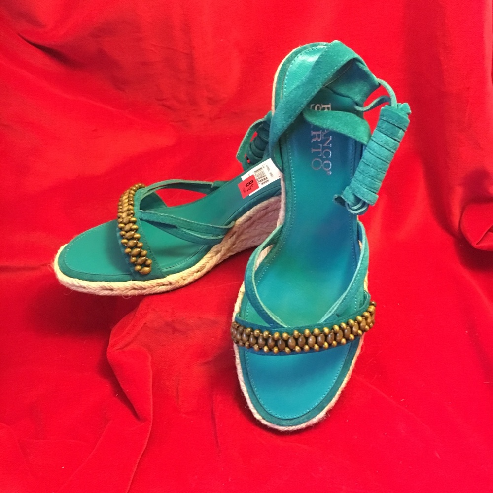 NIB Franco Sarto Sz 8-1/2 Espadrilles Wedge Sandal